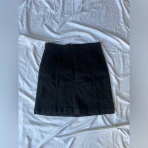 Free People black flexible denim high waisted skirt!